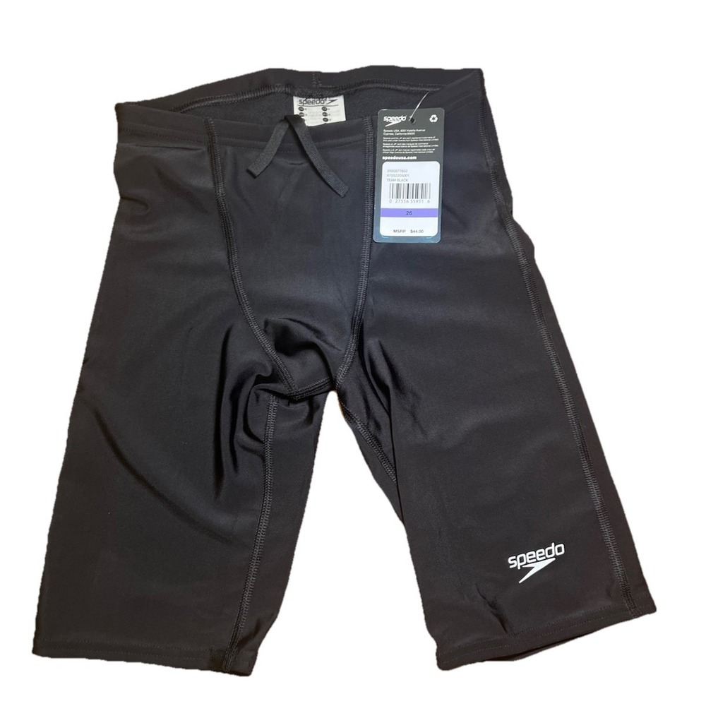 Men's‎ Speedo Eco Solid Jammer Bottoms Team Black Size 26 New